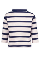 Striped Turtle Neck Sweat - Nature/dark Blue