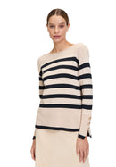 Bateau Neck Striped Jumper - Patch Nature/dark Blue