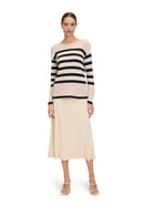 Bateau Neck Striped Jumper - Patch Nature/dark Blue