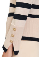 Bateau Neck Striped Jumper - Patch Nature/dark Blue