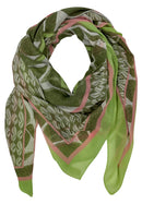 Floral Print Scarf - Khaki/nature