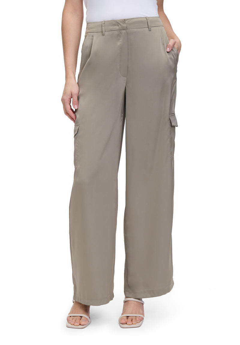 Cargo Style Trousers - Soft Olive