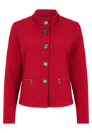 Button Cardigan - Red Scarlet