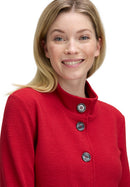 Button Cardigan - Red Scarlet