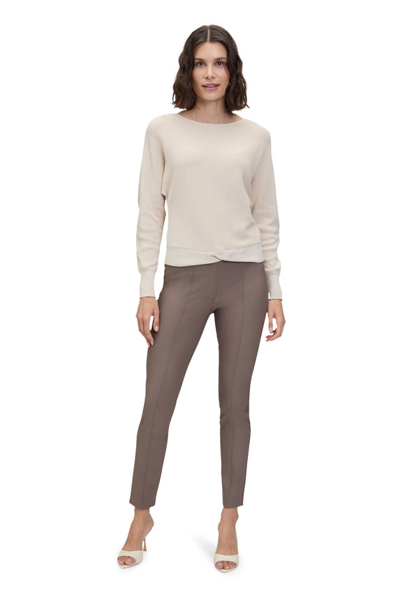 7/8 Length Plain Trouser - Falcon