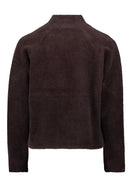 Plain Zipped Cardigan - Light Maroon