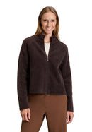 Plain Zipped Cardigan - Light Maroon