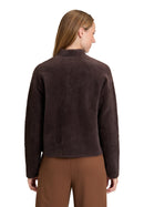 Plain Zipped Cardigan - Light Maroon