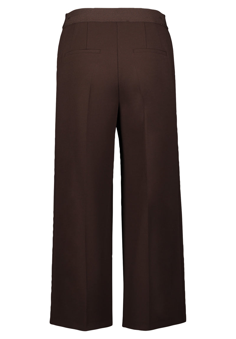 3/4 Length Relaxed Trouser - Light Maroon