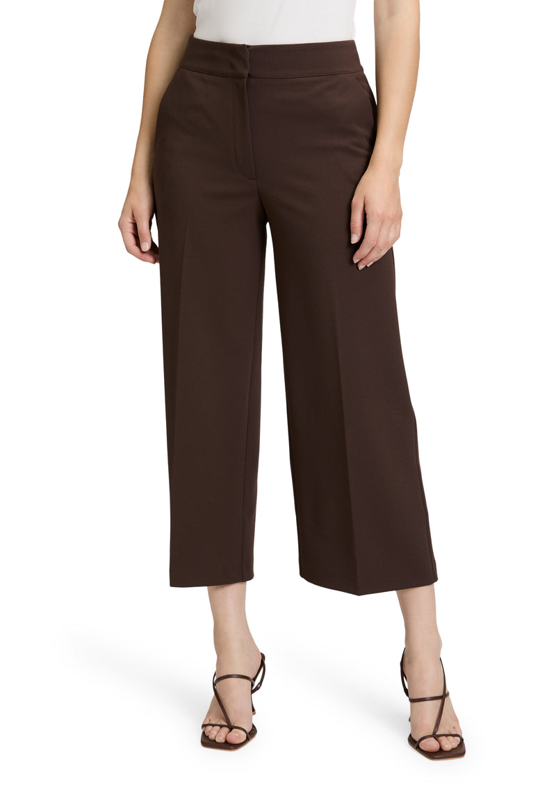 3/4 Length Relaxed Trouser - Light Maroon