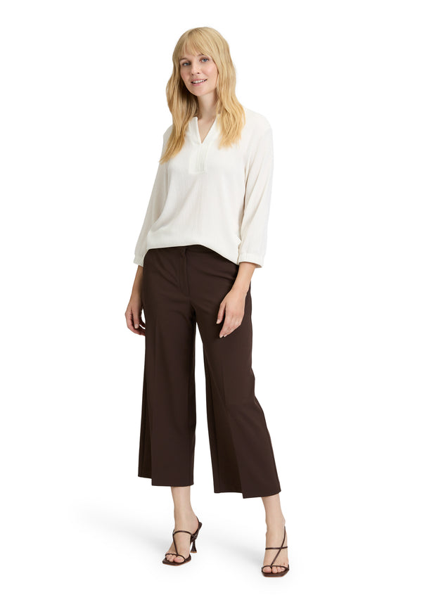 3/4 Length Relaxed Trouser - Light Maroon