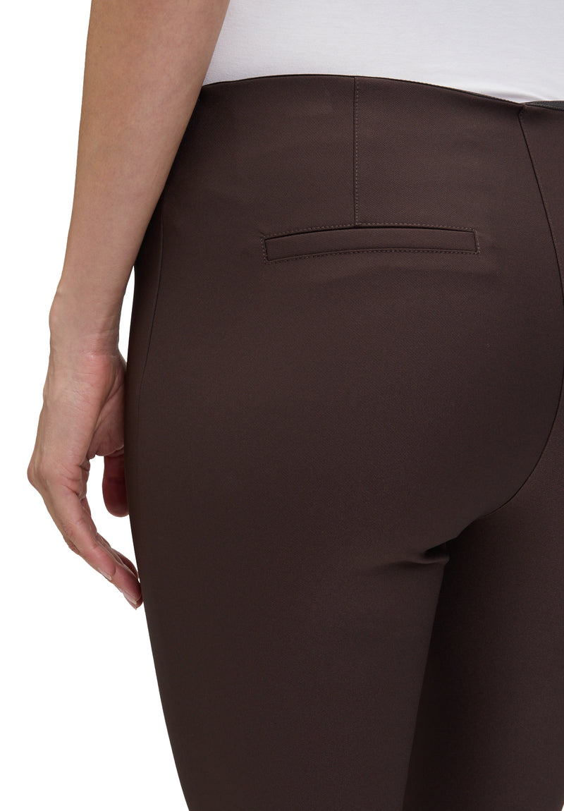 7/8 Length Plain Trouser - Light Maroon