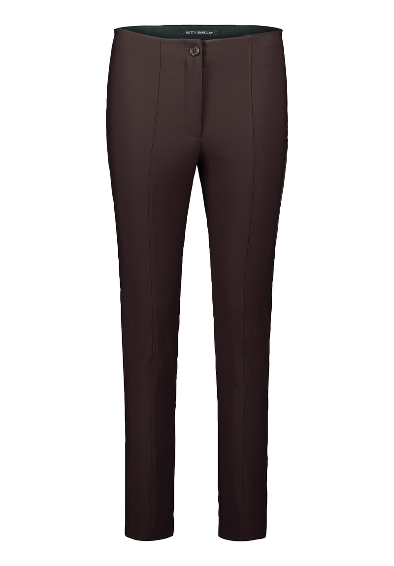 7/8 Length Plain Trouser - Light Maroon
