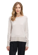 Round Neck Jumper - Light Beige Melange