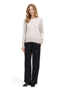 Round Neck Jumper - Light Beige Melange