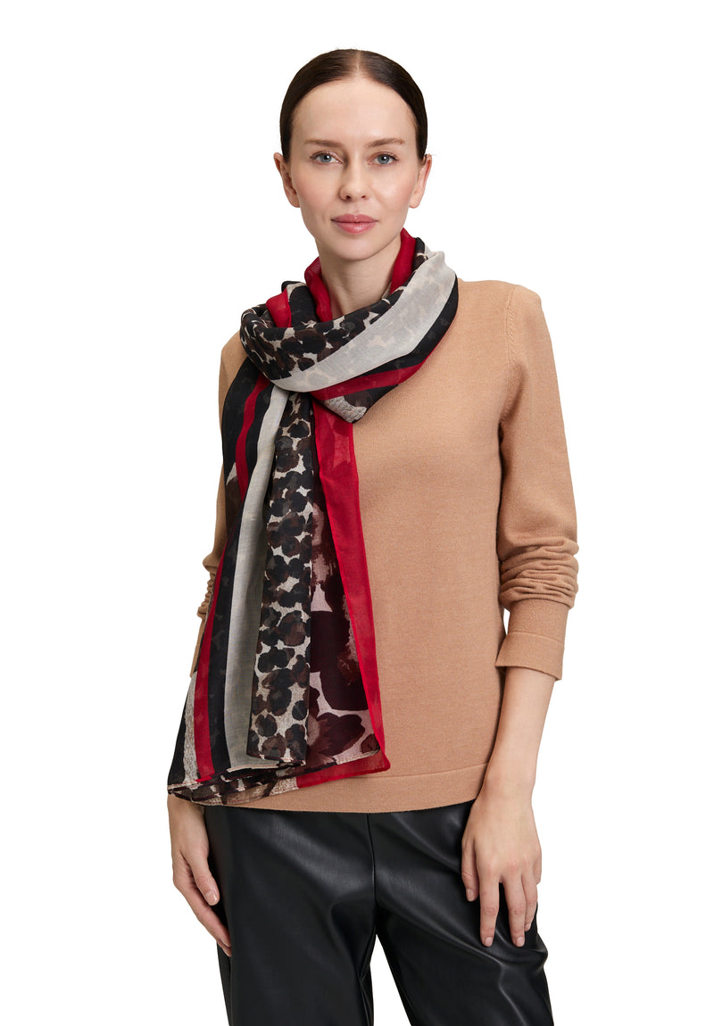 Print Scarf - Brown/red
