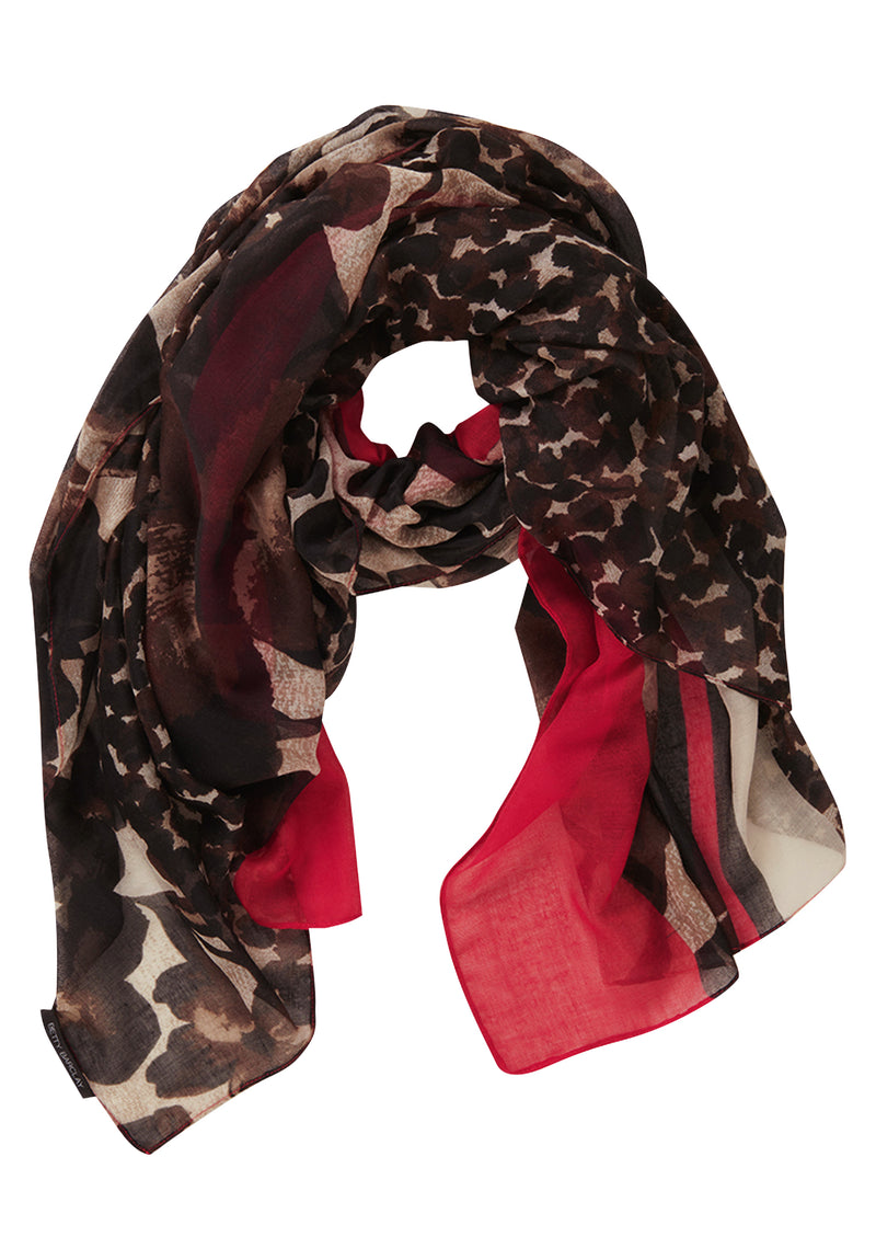 Print Scarf - Brown/red