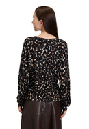 PolkaDot Round Neck Jumper - Brown/beige