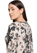 BateauNeck Animal Print Tee - Beige/taupe