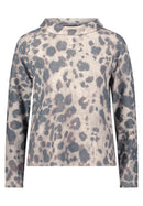 Animal Print Sweatshirt - Beige/taupe