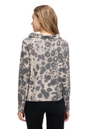 Animal Print Sweatshirt - Beige/taupe