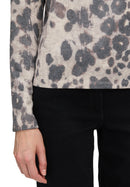 Animal Print Sweatshirt - Beige/taupe