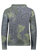 Paisley Print Jumper - Grey/green