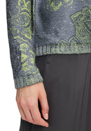 Paisley Print Jumper - Grey/green