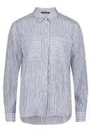 Striped Blouse - White & Blue