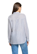 Striped Blouse - White & Blue
