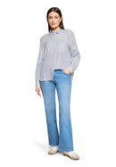 Striped Blouse - White & Blue