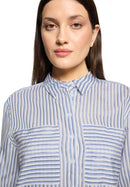 Striped Blouse - White & Blue