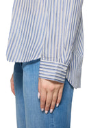 Striped Blouse - White & Blue