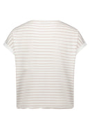 Placement Print T-Shirt - Patch Cream & Rose