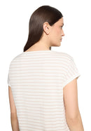 Placement Print T-Shirt - Patch Cream & Rose