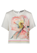 Floral Print T-Shirt - Patch Cream & Rose