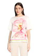 Floral Print T-Shirt - Patch Cream & Rose