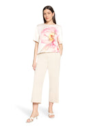 Floral Print T-Shirt - Patch Cream & Rose