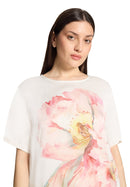 Floral Print T-Shirt - Patch Cream & Rose