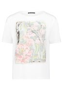 Placement Print T-Shirt - Patch Cream & Green