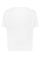 Placement Print T-Shirt - Patch Cream & Green