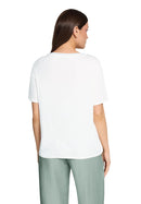 Placement Print T-Shirt - Patch Cream & Green