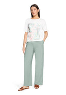 Placement Print T-Shirt - Patch Cream & Green