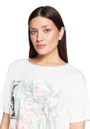 Placement Print T-Shirt - Patch Cream & Green