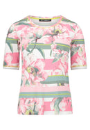 Floral Print T-Shirt - Rose & Cream