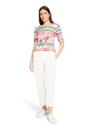 Floral Print T-Shirt - Rose & Cream