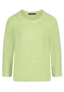 3/4 Sleeve Round Neck Jumper - Foam Green