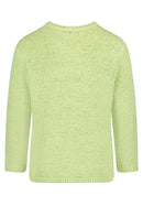 3/4 Sleeve Round Neck Jumper - Foam Green