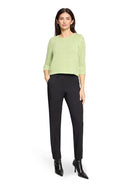 3/4 Sleeve Round Neck Jumper - Foam Green