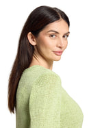 3/4 Sleeve Round Neck Jumper - Foam Green